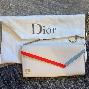 Authentic Dior Wallet neon white